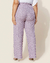 Calça Plus Size Pantalona Em Malha Tricô Roxo - comprar online