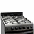Cocina a gas Whirlpool modelo Wfx57di de 56 cm en acero inoxidable, con cuatro quemadores y controles frontales.