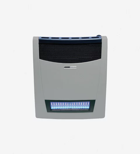 Calefactor Orbis Tb con termostato y visor, modelo de 3800 kcal/h, color gris.