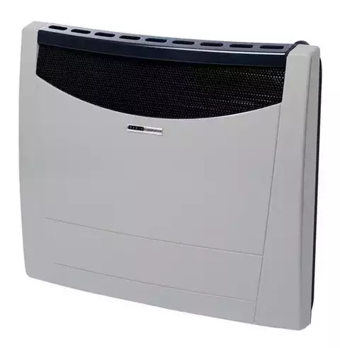 Calefactor a gas Orbis TBU de 5000 kcal en color gris, diseñado para climatización y calefacción.