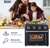 Horno eléctrico BGH BHE30FN24T negro de 30L en uso, con una familia preparando alimentos en la cocina.