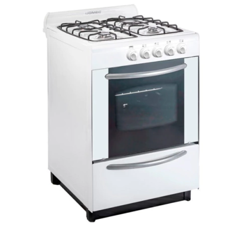 Cocina Domec Cbupv Multigas 4 Hornallas Blanca Con Visor 66l