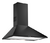 Campana de cocina negra de diseño piramidal, modelo DBB 60 de Teka, con controles de botón.