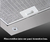 Filtro metálico único de la campana TEKA DG980 con panel decorativo de acero inoxidable.