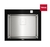 Fregadero Teka Diamond Rs15 con marco de cristal templado negro y cubeta de acero inoxidable.