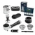 Conjunto de accesorios para la cafetera express Delonghi Specialista Arte EC9155, incluyendo jarra, portafiltro, y esferas de limpieza.