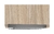 Campana extensible de acero bajo alacena con diseño en madera clara.