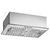 Campana empotrable de acero inoxidable de 55 cm con dos luces y panel de control.