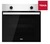 Horno a gas Teka HBB 724 G de 60 cm en acabado inoxidable antihuella, con perillas de control y puerta de vidrio negro.