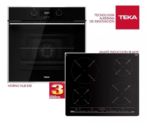 COMBO TEKA HORNO HLB830 SS + ANAFE IB6415 INOX 60CM