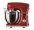 Batidora de mesa Peabody planetaria roja de 5,5 litros y 1200W con recipiente de acero inoxidable.