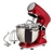 Batidora de mesa Peabody planetaria roja de 5,5 litros y 1200W con accesorios.