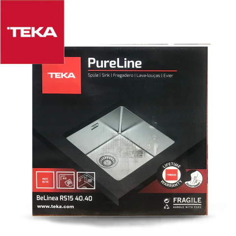 Caja del fregadero Teka Pureline BeLinea RS15 40.40 de acero inoxidable.