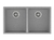 Bacha de cocina Teka SQUARE 2c-760 TG en color gris piedra, con dos compartimentos y desagües.