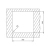 Diagrama técnico de la bacha de cocina Teka SQUARE 40.40 TG Granito Stone Grey, mostrando dimensiones y detalles del diseño.