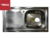 Fregadero de acero inoxidable KIT TEKAWAY 800.440 con área para escurrir y agujero para grifería.
