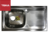 Fregadero de acero inoxidable Teka con un espacio para grifería y un diseño de escurridor.