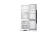 Heladera Ariston Tre44ab No Frost Inverter blanca de 397 litros con puertas abiertas, mostrando el interior.