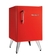 Heladera Whirlpool Retro Vintage Roja de 76 litros con patas cromadas