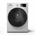 Lavasecarropas Whirlpool Inverter de 9,5 kg en color blanco, vista frontal con puerta de vidrio y panel de control digital.