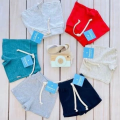 Short rústico rib Gris melange - comprar online