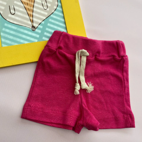 Short rústico rib fucsia