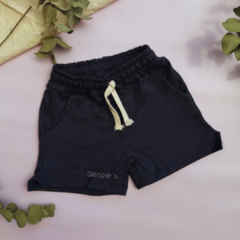 Short de algodón gris topo