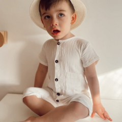 Mono Baby cotton blanco