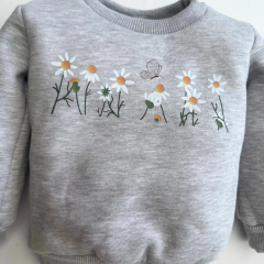 Imagen de Conjunto frisa flowers gris