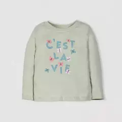 Remera la vida es bella verde - comprar online