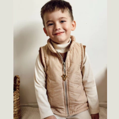 Chaleco con corderito Beige en internet