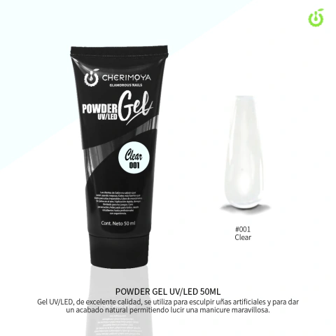 Polygel Powder Gel UV/LED 50ML #001 Clear Cherimoya