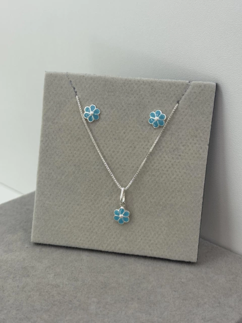 Conjunto Florzinha Azul - comprar online