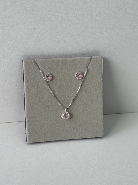 Conjunto Rosa Bolinha
