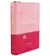 SANTA BIBLIA NVI LETRA GRANDE, TAMAÑO MANUAL CON CIERRE - CUERO ECOLOGICO DUO TONO ROSA en internet