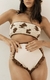 Biquíni Soul Zen - Hot pants + top (bege e branco) na internet