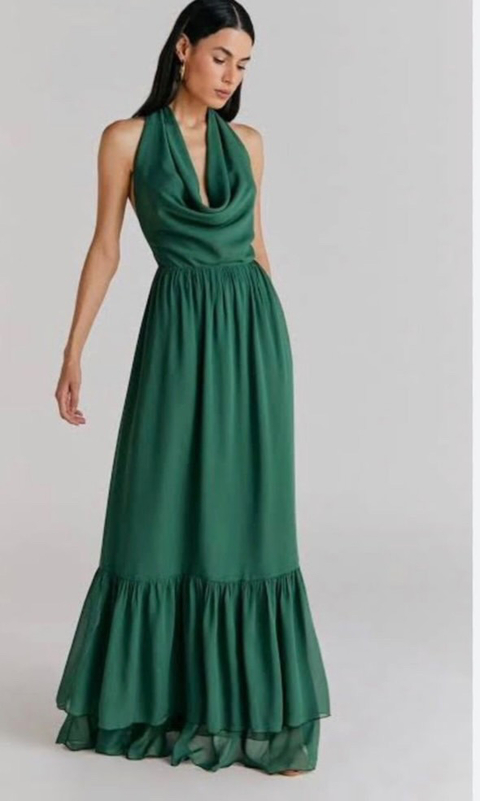 Vestido Longo Verde - By NV