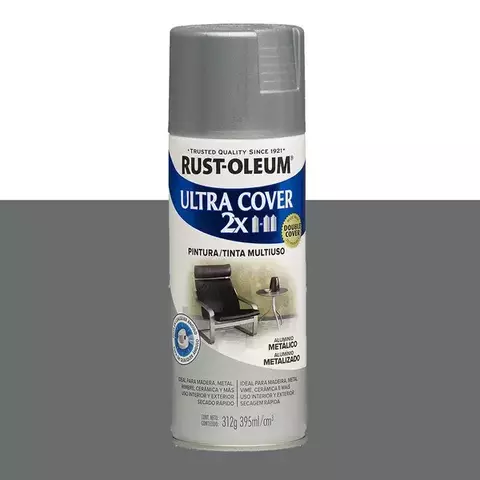 SPRAY ULTRA COVER 2X ALUMINIO METÁLICO 432ML RUST-OLEUM