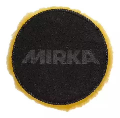 BOINA DE LÃ DE CORDEIRO PARA POLIMENTO 6"/150MM COM VELCRO AMARELA - MIRKA