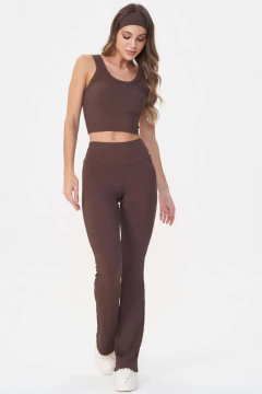 Calça Flare Comfort Rib Let's Gym