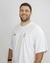 Camiseta Oversized Logo Separada Branca