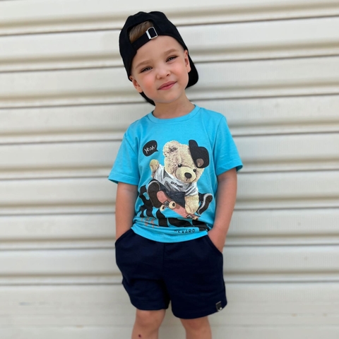 Conjunto Infantil Menino Urso Skate - Leleco Peteleco