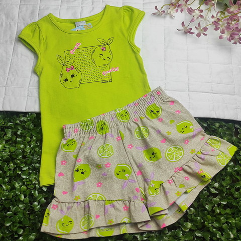 Conjunto Menina Blusinha Bata Preta Estampada c/ Legging Preta Gatinho - Boca Grande