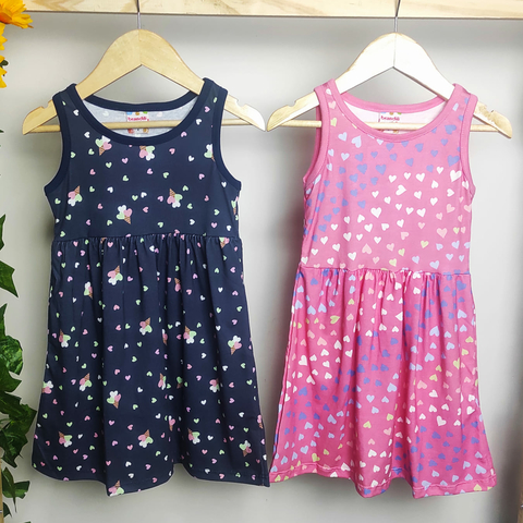 Vestido Meia Malha Corações - Brandili