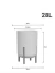 Vaso Cilindrico Decore 34 Aço Corten - comprar online