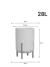 Vaso Cilindrico Decore 34 Aço Corten - comprar online