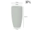Vaso Conico Slim Liso 33 Cimento Queimado - comprar online