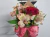 Cone com 1 Rosa e 2 Astromelias
