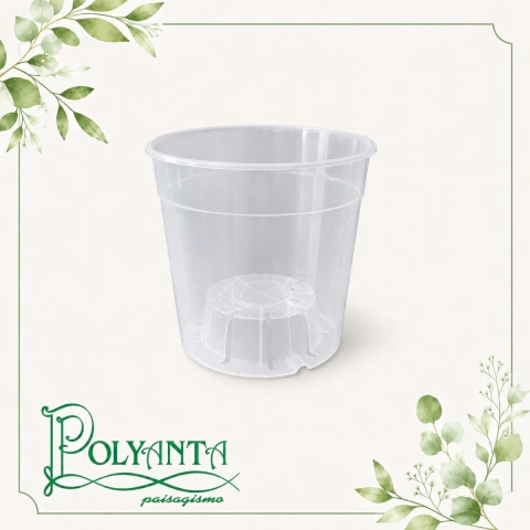 Vaso de Plástico Orquídea 12 Transparente