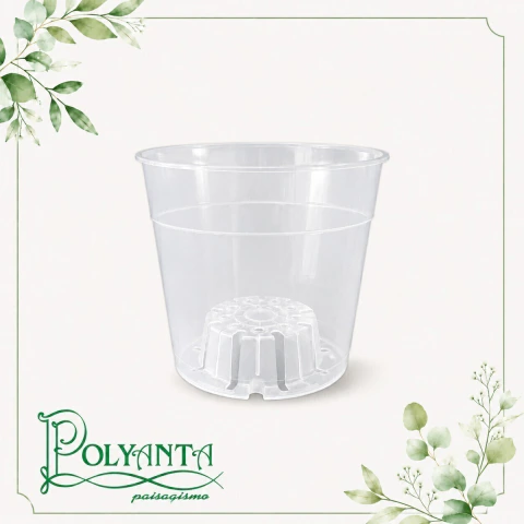 Vaso de Plástico Orquídea 15 Transparente